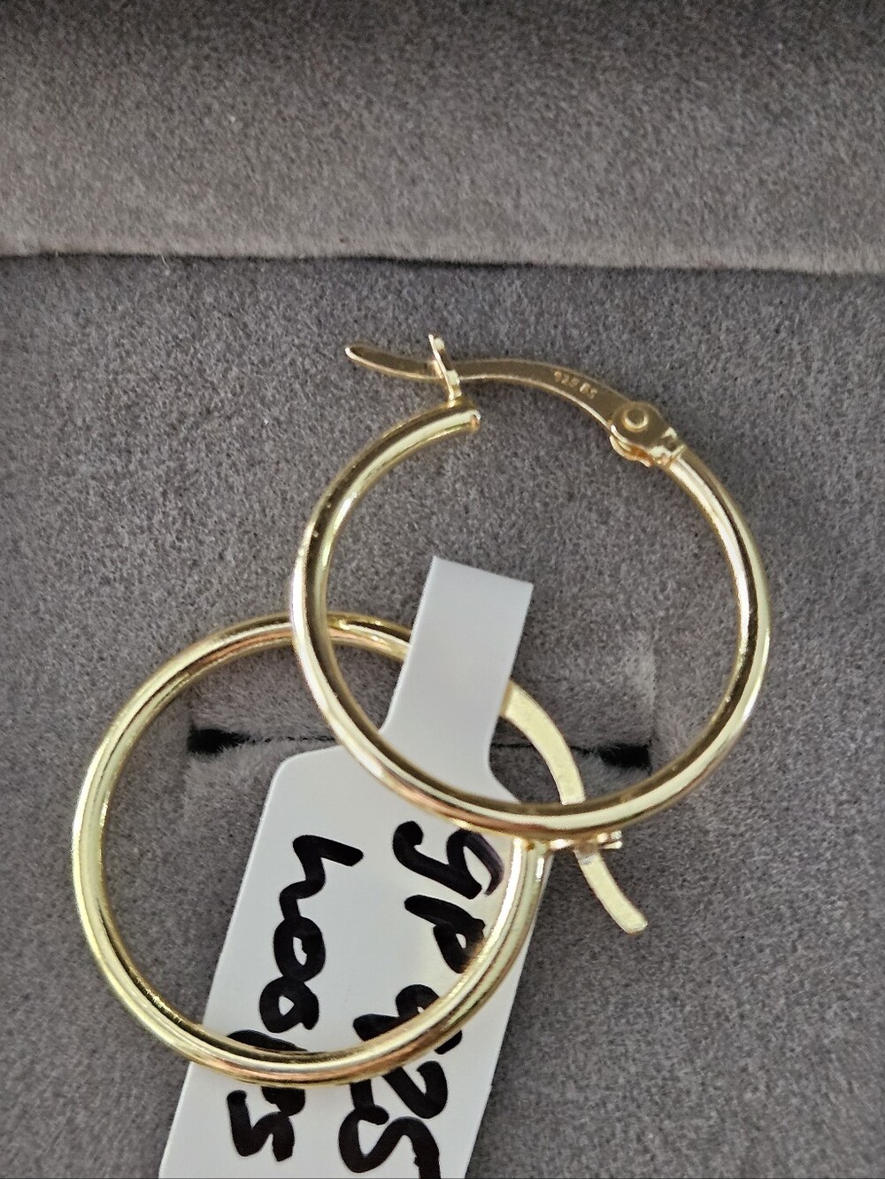 Gold Over Sterling Silver Hoops